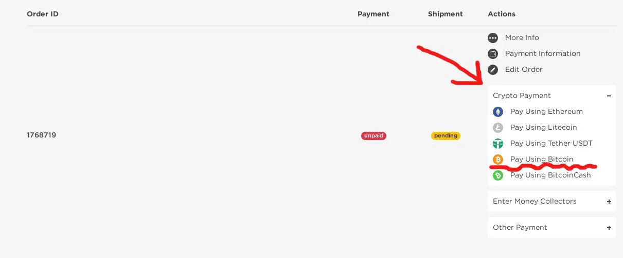 crypto payment