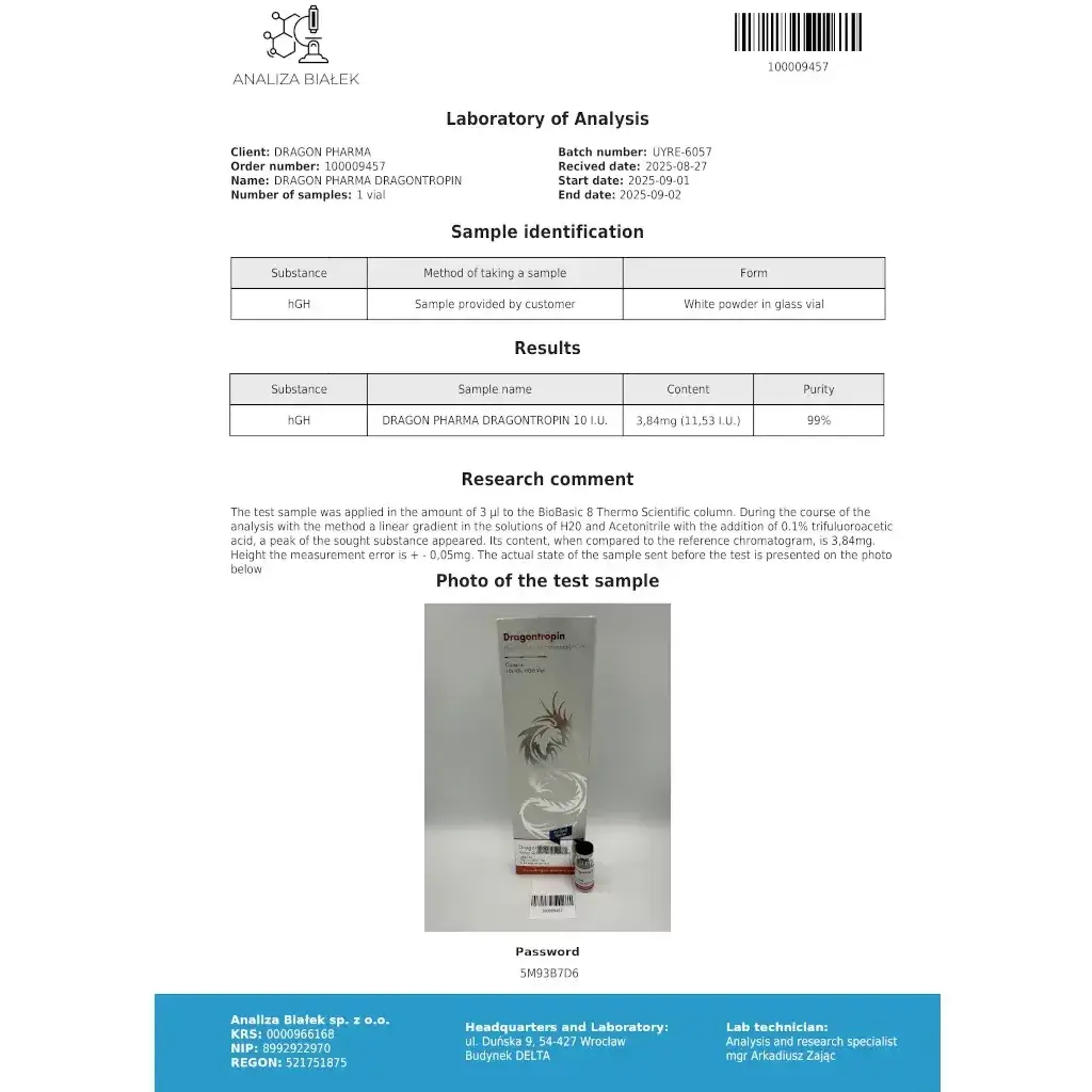 Dragontropin HGH 100 IUs