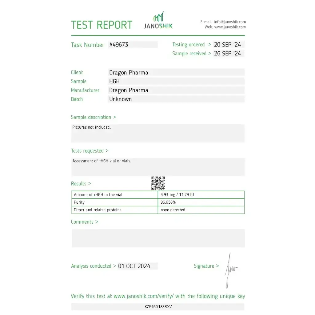 Dragontropin HGH 100 IUs